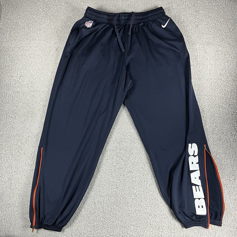 Chicago Bears Sweatpants Men XL Nike Dri Fit Team Football On Field Zip Training